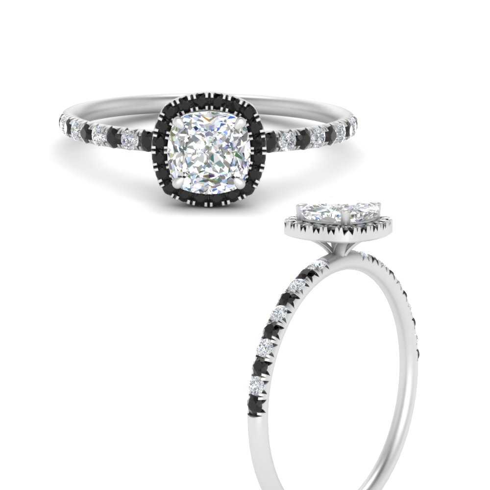 cushion-cut-black-diamond-halo-petite-engagement-ring-in-white-gold-FD8523CURGBLACKANGLE3-NL-WG