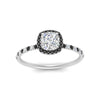 Load image into Gallery viewer, cushion-cut-black-diamond-halo-petite-engagement-ring-in-white-gold-FD8523CURGBLACKANGLE3-NL-WG