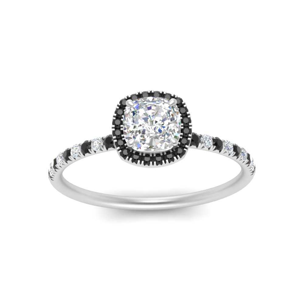 cushion-cut-black-diamond-halo-petite-engagement-ring-in-white-gold-FD8523CURGBLACKANGLE3-NL-WG
