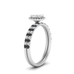 Load image into Gallery viewer, cushion-cut-black-diamond-halo-wedding-ring-set-in-white-gold-FD8523CUGBLACK-NL-WG
