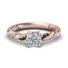 Load image into Gallery viewer, Cushion Cut Twisted Vine Engagement Ring