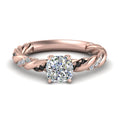 Thumbnail 44 - Twisted Vine Cushion Diamond Ring
