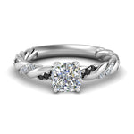 Load image into Gallery viewer, Cushion Cut Twisted Vine Engagement Ring
