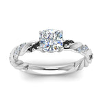 Load image into Gallery viewer, Twisted Vine Cushion Diamond Ring

