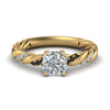 Load image into Gallery viewer, Cushion Cut Twisted Vine Engagement Ring