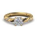Thumbnail 71 - Twisted Vine Cushion Diamond Ring