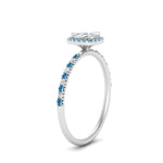 Load image into Gallery viewer, cushion-cut-blue-topaz-halo-petite-engagement-ring-in-white-gold-FD8523CURGICBLTOANGLE3-NL-WG
