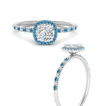 Load image into Gallery viewer, cushion-cut-blue-topaz-halo-petite-engagement-ring-in-white-gold-FD8523CURGICBLTOANGLE3-NL-WG
