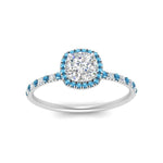 Load image into Gallery viewer, cushion-cut-blue-topaz-halo-petite-engagement-ring-in-white-gold-FD8523CURGICBLTOANGLE3-NL-WG
