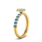 Load image into Gallery viewer, cushion-cut-blue-topaz-halo-wedding-ring-set-in-yellow-gold-FD8523CUGICBLTO-NL-YG