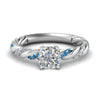 Load image into Gallery viewer, Cushion Cut Twisted Vine Engagement Ring