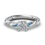 Load image into Gallery viewer, Twisted Vine Cushion Diamond Ring
