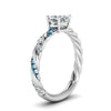 Load image into Gallery viewer, Cushion Cut Twisted Vine Engagement Ring