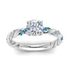 Load image into Gallery viewer, Cushion Cut Twisted Vine Engagement Ring