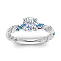 Thumbnail 30 - Twisted Vine Cushion Diamond Ring