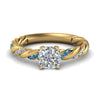 Load image into Gallery viewer, Cushion Cut Twisted Vine Engagement Ring