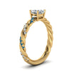 Load image into Gallery viewer, Cushion Cut Twisted Vine Engagement Ring