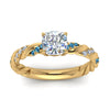 Load image into Gallery viewer, Cushion Cut Twisted Vine Engagement Ring