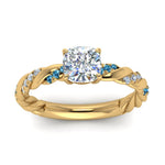 Load image into Gallery viewer, Twisted Vine Cushion Diamond Ring
