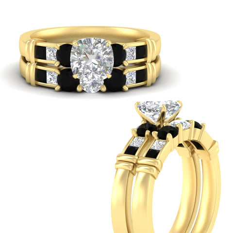 cushion-cut-bridal-ring-set-with-black-diamond-princess-channel-accents-in-yellow-gold-fdens286cugblackangle3-nl-yg.jpg