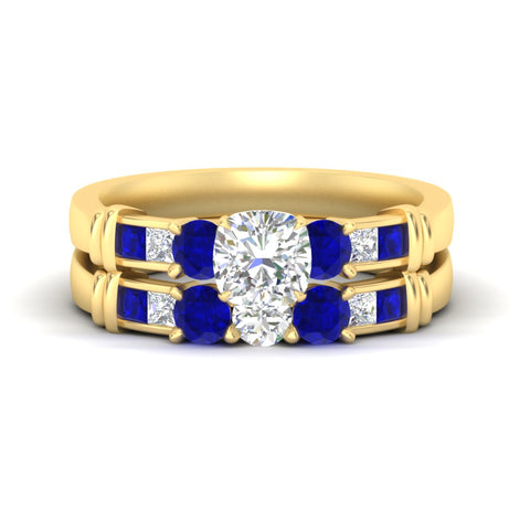 cushion-cut-bridal-ring-set-with-sapphire-princess-channel-accents-in-yellow-gold-fdens286cugsablsleep-nl-yg.jpg