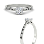 Load image into Gallery viewer, cushion-cut-cathedral-pave-diamond-engagement-ring-with-black-diamond-in-white-gold-FD11145CURGBLACKANGLE3-NL-WG.png?v
