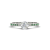 Load image into Gallery viewer, cushion-cut-cathedral-pave-diamond-engagement-ring-with-emerald-in-white-gold-FD11145CURGEMGR-NL-WG.png?v