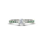 Load image into Gallery viewer, cushion-cut-cathedral-pave-diamond-engagement-ring-with-emerald-in-white-gold-FD11145CURGEMGR-NL-WG.png?v
