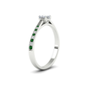 Load image into Gallery viewer, cushion-cut-cathedral-pave-diamond-engagement-ring-with-emerald-in-white-gold-FD11145CURGEMGRANGLE2-NL-WG.png?v
