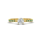 Load image into Gallery viewer, cushion-cut-cathedral-pave-diamond-engagement-ring-with-emerald-in-yellow-gold-FD11145CURGEMGR-NL-YG.png?v
