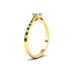 Load image into Gallery viewer, cushion-cut-cathedral-pave-diamond-engagement-ring-with-emerald-in-yellow-gold-FD11145CURGEMGRANGLE2-NL-YG.png?v
