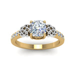 Load image into Gallery viewer, cushion-cut-celtic-diamond-ring-in-14K-yellow-gold-FDENS2255CURANGLE5-NL-YG
