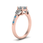 Load image into Gallery viewer, cushion-cut-celtic-diamond-ring-with-blue-topaz-in-14K-rose-gold-FDENS2255CURGICBLTOANGLE2-NL-RG
