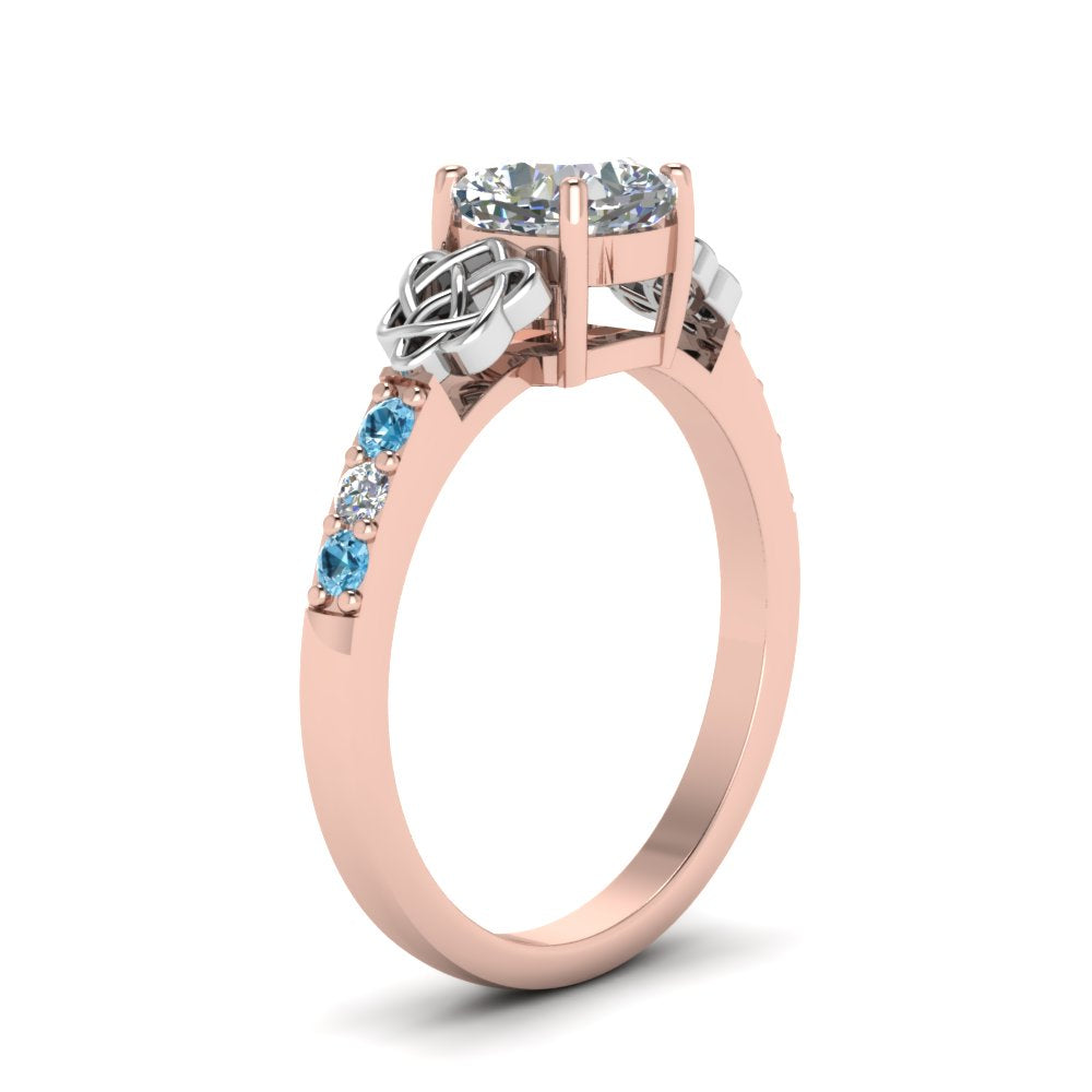 cushion-cut-celtic-diamond-ring-with-blue-topaz-in-14K-rose-gold-FDENS2255CURGICBLTOANGLE2-NL-RG