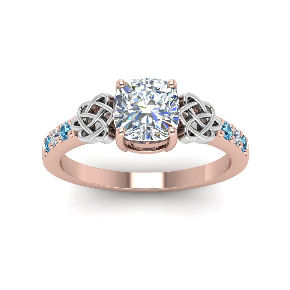 cushion-cut-celtic-diamond-ring-with-blue-topaz-in-14K-rose-gold-FDENS2255CURGICBLTOANGLE5-NL-RG