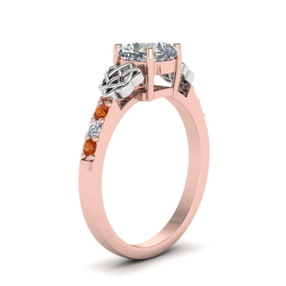 cushion-cut-celtic-diamond-ring-with-orange-sapphire-in-14K-rose-gold-FDENS2255CURGSAORANGLE2-NL-RG