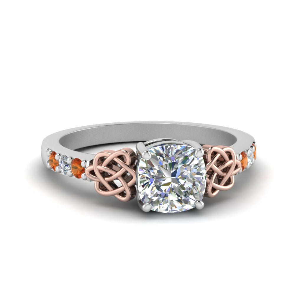 cushion-cut-celtic-diamond-ring-with-orange-sapphire-in-14K-white-gold-FDENS2255CURGSAOR-NL-WG