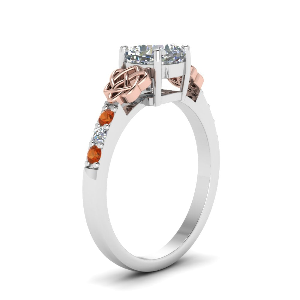 cushion-cut-celtic-diamond-ring-with-orange-sapphire-in-14K-white-gold-FDENS2255CURGSAORANGLE2-NL-WG