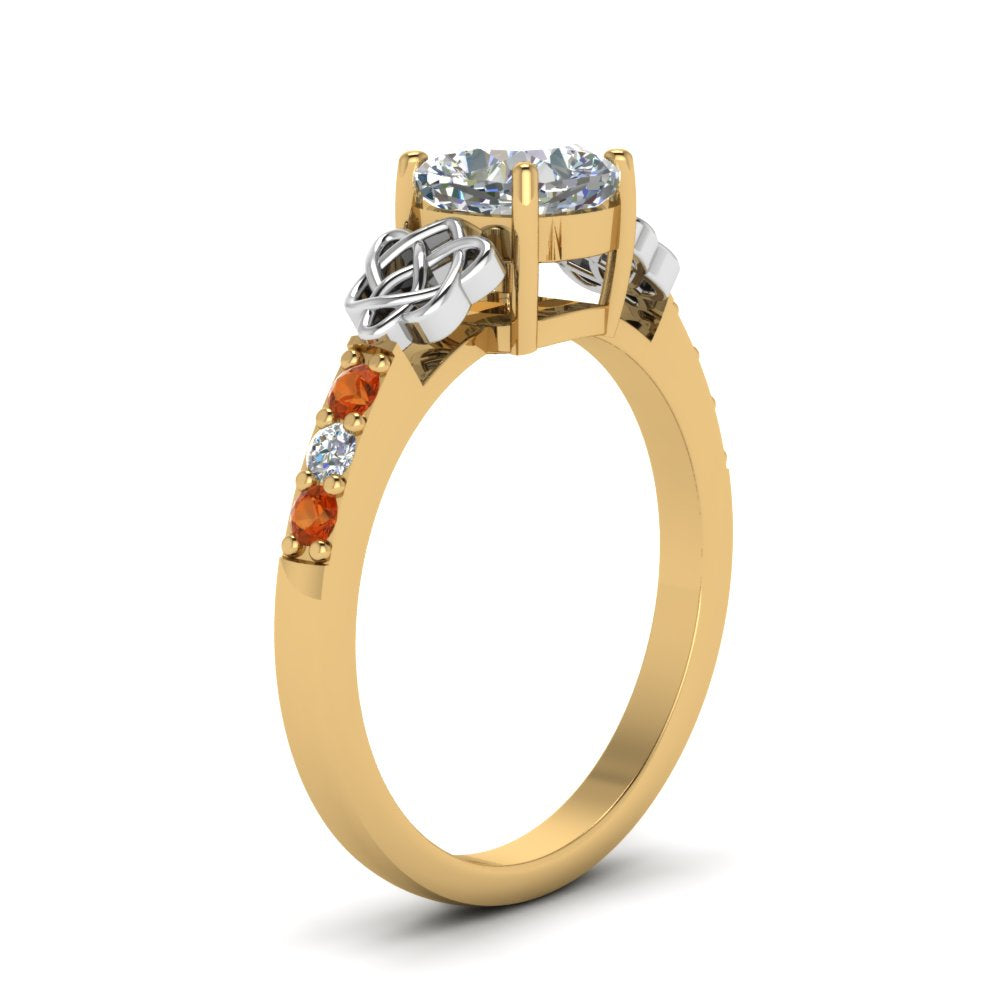cushion-cut-celtic-diamond-ring-with-orange-sapphire-in-14K-yellow-gold-FDENS2255CURGSAORANGLE2-NL-YG_84408ff2-a1f6-430b-800a-e71f7076d1f8