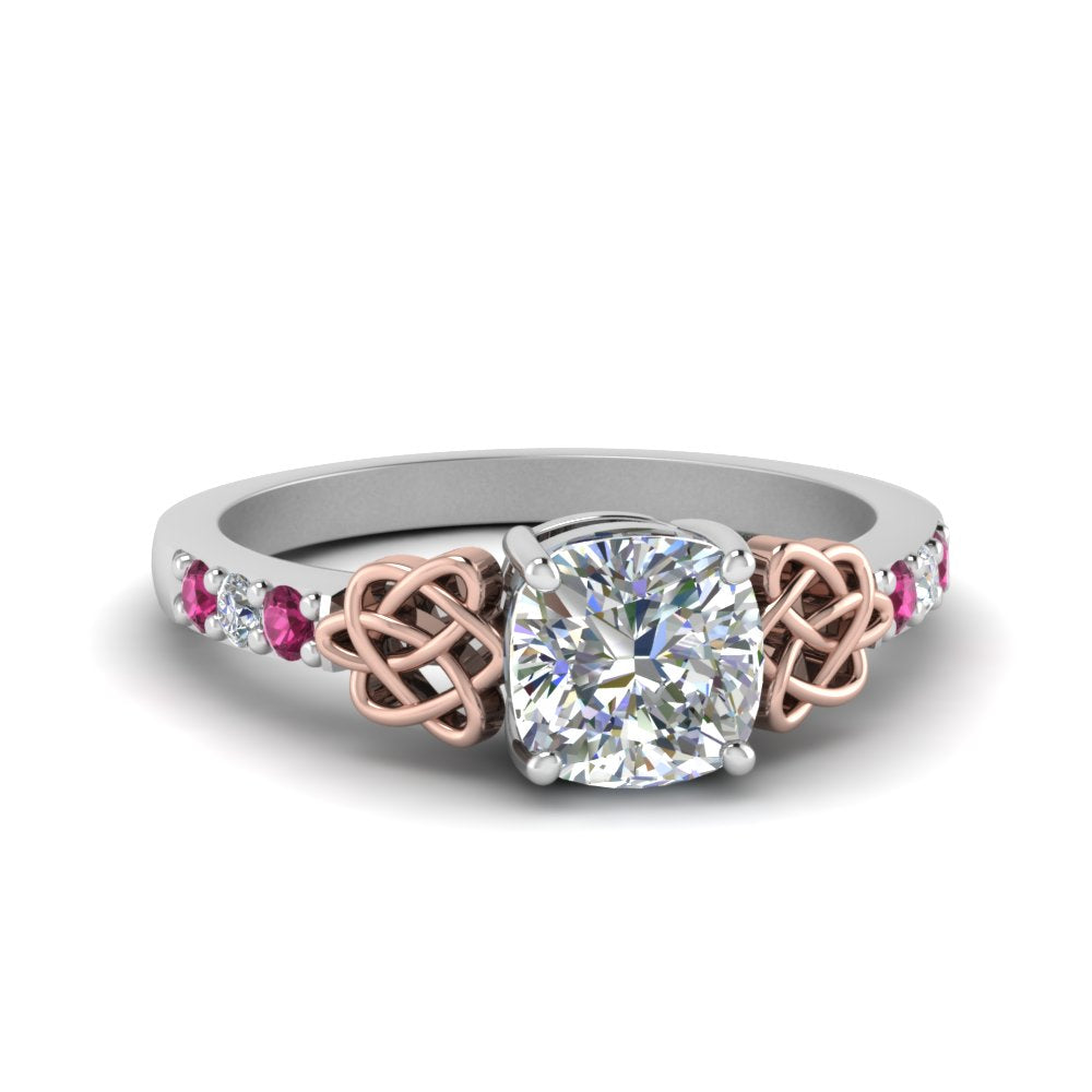 cushion-cut-celtic-diamond-ring-with-pink-sapphire-in-14K-white-gold-FDENS2255CURGSADRPI-NL-WG