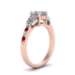 Load image into Gallery viewer, cushion-cut-celtic-diamond-ring-with-ruby-in-14K-rose-gold-FDENS2255CURGRUDRANGLE2-NL-RG
