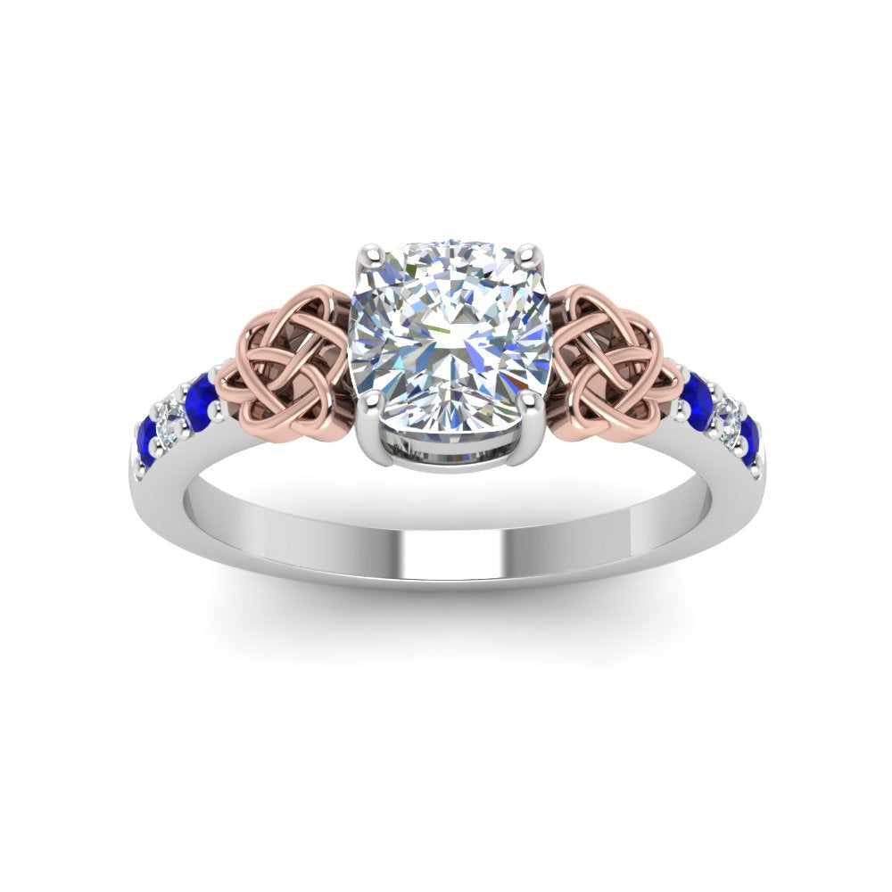 cushion-cut-celtic-diamond-ring-with-sapphire-in-14K-white-gold-FDENS2255CURGSABLANGLE5-NL-WG