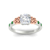 Load image into Gallery viewer, cushion-cut-celtic-emerald-two-tone-engagement-ring-in-white-gold-fdens2255curgemgrangle5-nl-wg.jpg