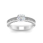 Load image into Gallery viewer, cushion-cut-celtic-engraved-solitaire-ring-in-white-gold-fdenr8544curangle5-nl-wg

