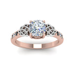 Load image into Gallery viewer, cushion-cut-celtic-ring-with-black-diamond-in-14K-rose-gold-FDENS2255CURGBLACKANGLE5-NL-RG
