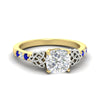 Load image into Gallery viewer, cushion-cut-celtic-sapphire-two-tone-engagement-ring-in-yellow-gold-fdens2255curgsablsleep-nl-yg.jpg