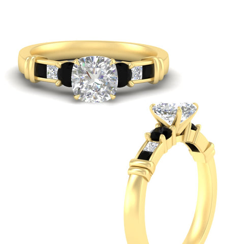 cushion-cut-channel-bar-set-black-diamond-engagement-ring-in-yellow-gold-fdens286curgblackangle3-nl-yg.jpg
