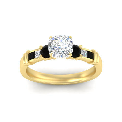 cushion-cut-channel-bar-set-black-diamond-engagement-ring-in-yellow-gold-fdens286curgblackangle5-nl-yg.jpg