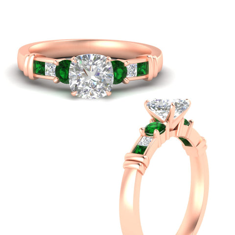 cushion-cut-channel-bar-set-emerald-engagement-ring-in-rose-gold-fdens286curgemgrangle3-nl-rg.jpg