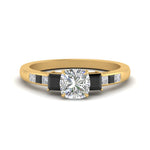 Load image into Gallery viewer, cushion-cut-channel-three-stone-diamond-engagement-ring-with-black-diamond-in-yellow-gold-FDENS205CURGBLACK-NL-YG.jpg
